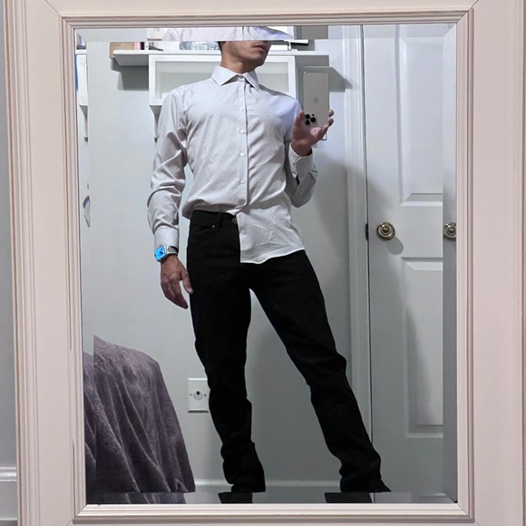 Jones New York Signature , Long Sleeve, Patter Grey & Burgundy, Size Small - Picture 6 of 8